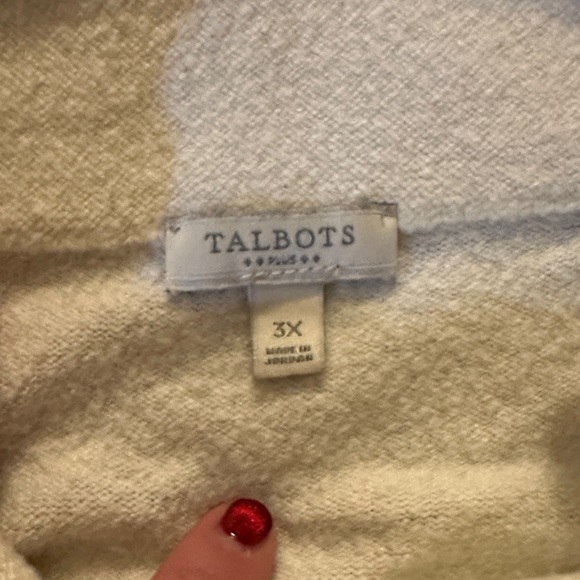 Talbots Cream Knit Top - Picture 2 of 4